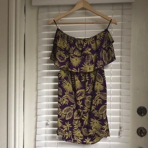 FOREVER 21 strapless island print dress size S